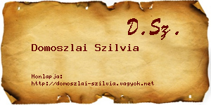 Domoszlai Szilvia névjegykártya